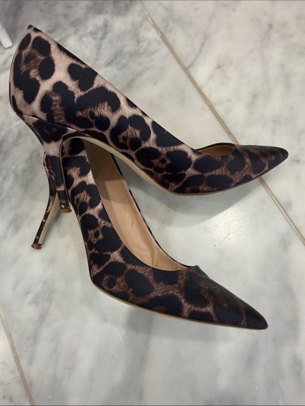 J. Crew Leopard Print Pointed Toe Stiletto Heels